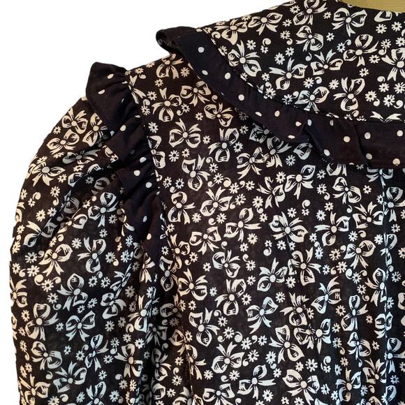 Vintage Bernadette's Biscotti Dress Young Girls Black White and Red 8 - Picture 5 of 7